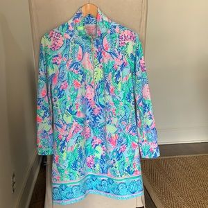 Lilly Pulitzer “Mermaid’s Cove” Pop Over Dress